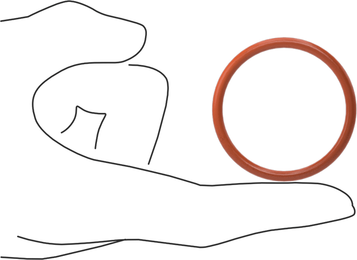 Yüksek Sıcaklık Silikon O-Ring, 1/8 Kesirli Genişlik, Dash Numarası 223