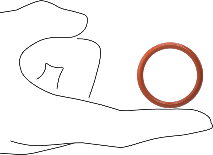 Yüksek Sıcaklık Silikon O-Ring, 1/8 Kesirli Genişlik, Dash Numarası 217