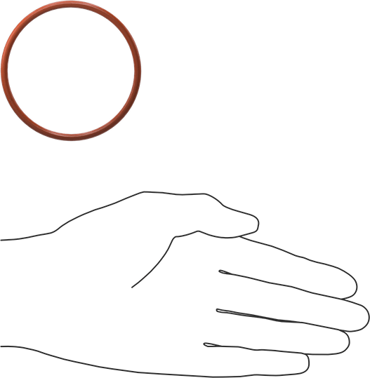 Yüksek Sıcaklık Silikon O-Ring, 1/8 Kesirli Genişlik, Dash Numarası 230