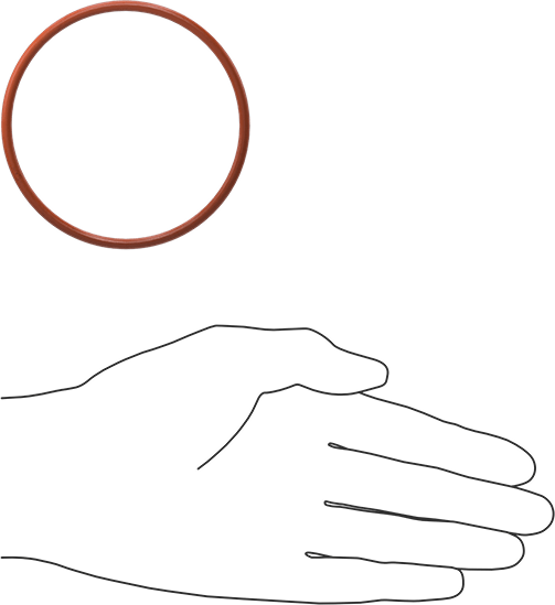 Yüksek Sıcaklık Silikon O-Ring, 1/8 Kesirli Genişlik, Dash Numarası 234