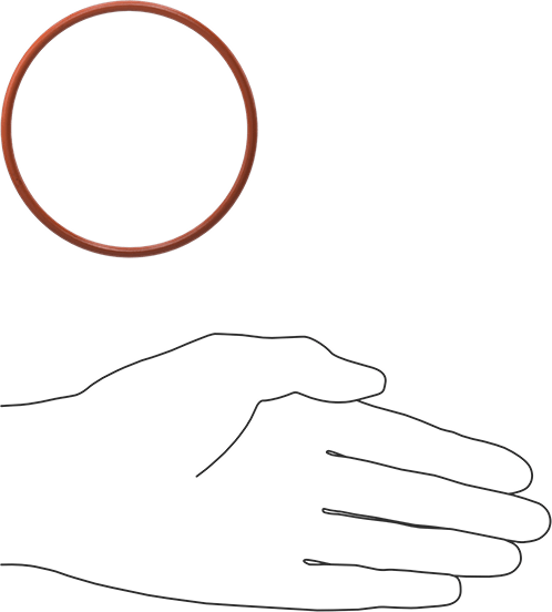 Yüksek Sıcaklık Silikon O-Ring, 1/8 Kesirli Genişlik, Dash Numarası 235