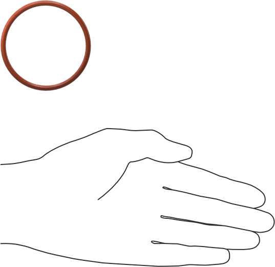 Yüksek Sıcaklık Silikon O-Ring, 1/8 Kesirli Genişlik, Dash Numarası 227