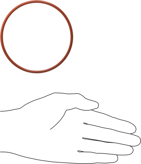 Yüksek Sıcaklık Silikon O-Ring, 1/8 Kesirli Genişlik, Dash Numarası 238