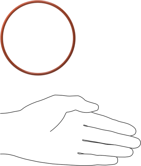 Yüksek Sıcaklık Silikon O-Ring, 1/8 Kesirli Genişlik, Dash Numarası 239