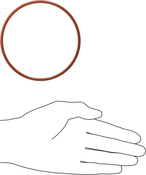 Yüksek Sıcaklık Silikon O-Ring, 1/8 Kesirli Genişlik, Dash Numarası 240