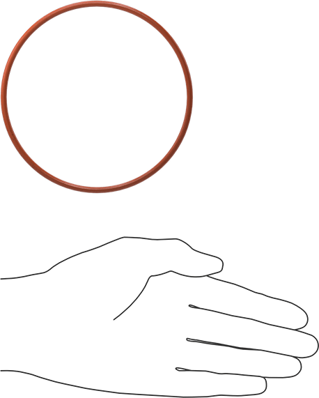 Yüksek Sıcaklık Silikon O-Ring, 1/8 Kesirli Genişlik, Dash Numarası 243