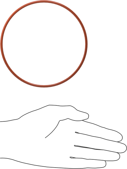 Yüksek Sıcaklık Silikon O-Ring, 1/8 Kesirli Genişlik, Dash Numarası 248