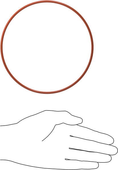 Yüksek Sıcaklık Silikon O-Ring, 1/8 Kesirli Genişlik, Dash Numarası 254