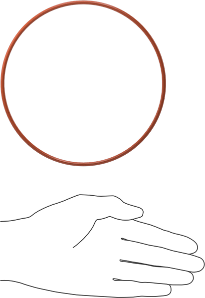 Yüksek Sıcaklık Silikon O-Ring, 1/8 Kesirli Genişlik, Dash Numarası 255