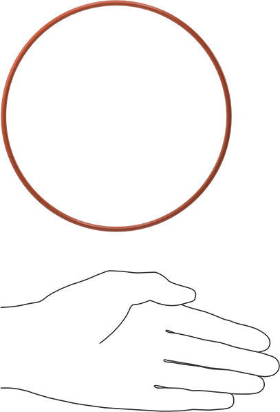 Yüksek Sıcaklık Silikon O-Ring, 1/8 Kesirli Genişlik, Dash Numarası 256