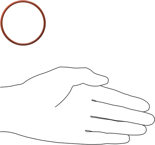 Yüksek Sıcaklık Silikon O-Ring, 3/32 Kesirli Genişlik, Dash Numarası 135