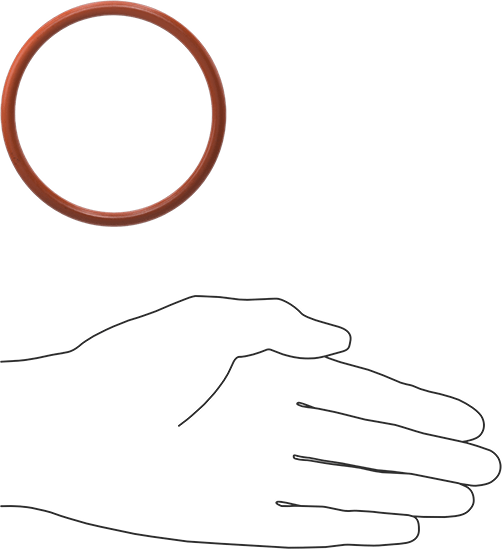 Yüksek Sıcaklık Silikon O-Ring, 3/16 Kesirli Genişlik, Dash Numarası 336