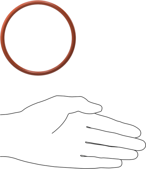 Yüksek Sıcaklık Silikon O-Ring, 3/16 Kesirli Genişlik, Dash Numarası 340