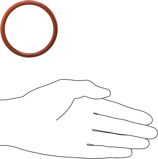 Yüksek Sıcaklık Silikon O-Ring, 3/16 Kesirli Genişlik, Dash Numarası 331