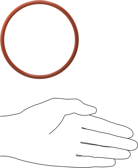 Yüksek Sıcaklık Silikon O-Ring, 3/16 Kesirli Genişlik, Dash Numarası 343