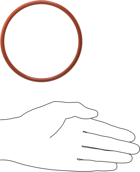 Yüksek Sıcaklık Silikon O-Ring, 3/16 Kesirli Genişlik, Dash Numarası 344