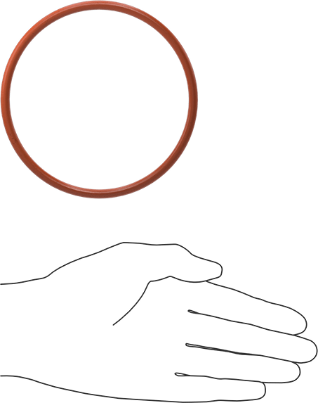 Yüksek Sıcaklık Silikon O-Ring, 3/16 Kesirli Genişlik, Dash Numarası 346