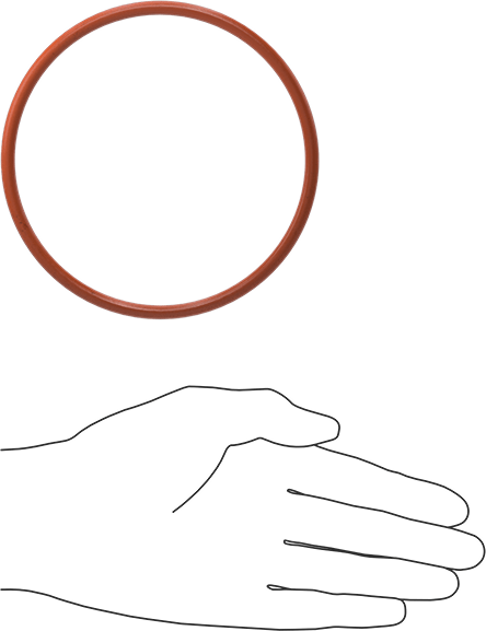 Yüksek Sıcaklık Silikon O-Ring, 3/16 Kesirli Genişlik, Dash Numarası 348