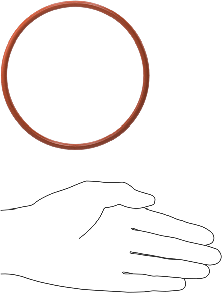 Yüksek Sıcaklık Silikon O-Ring, 3/16 Kesirli Genişlik, Dash Numarası 349