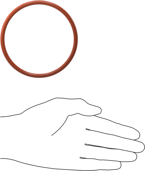 Yüksek Sıcaklık Silikon O-Ring, 3/16 Kesirli Genişlik, Dash Numarası 341