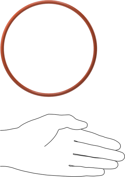 Yüksek Sıcaklık Silikon O-Ring, 3/16 Kesirli Genişlik, Dash Numarası 355