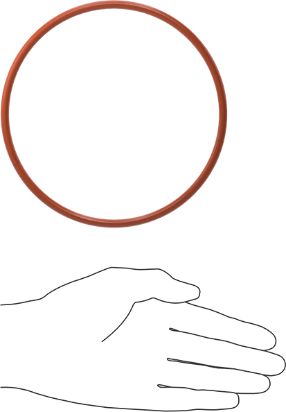 Yüksek Sıcaklık Silikon O-Ring, 3/16 Kesirli Genişlik, Dash Numarası 356