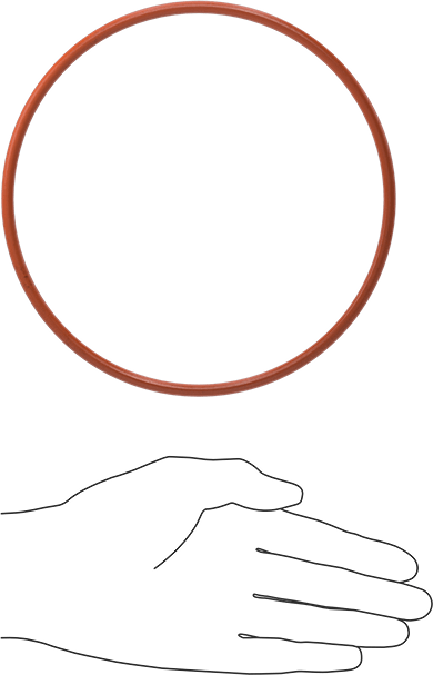 Yüksek Sıcaklık Silikon O-Ring, 3/16 Kesirli Genişlik, Dash Numarası 362