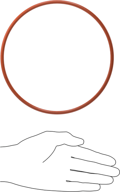 Yüksek Sıcaklık Silikon O-Ring, 3/16 Kesirli Genişlik, Dash Numarası 363