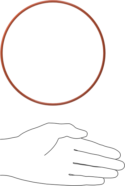 Yüksek Sıcaklık Silikon O-Ring, 1/8 Kesirli Genişlik, Dash Numarası 257