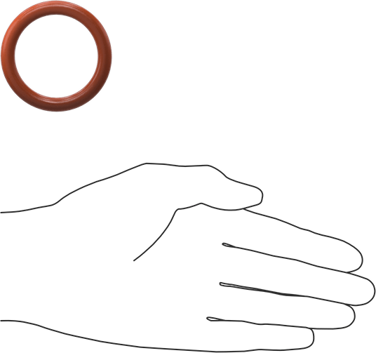 Yüksek Sıcaklık Silikon O-Ring, 1/4 Kesirli Genişlik, Dash Numarası 402