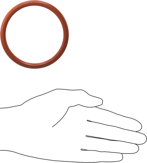 Yüksek Sıcaklık Silikon O-Ring, 1/4 Kesirli Genişlik, Dash Numarası 412