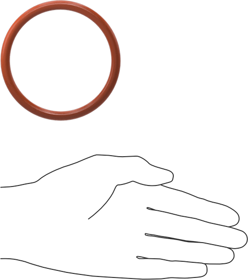 Yüksek Sıcaklık Silikon O-Ring, 1/4 Kesirli Genişlik, Dash Numarası 413