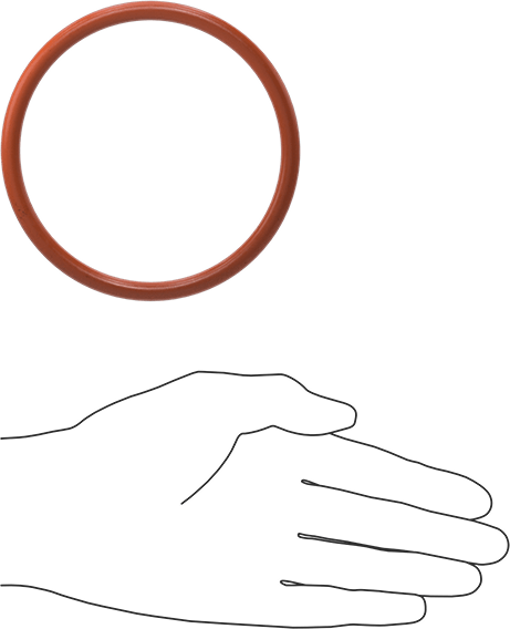 Yüksek Sıcaklık Silikon O-Ring, 1/4 Kesirli Genişlik, Dash Numarası 419