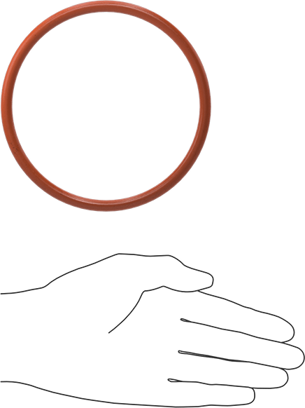 Yüksek Sıcaklık Silikon O-Ring, 1/4 Kesirli Genişlik, Dash Numarası 425