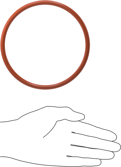 Yüksek Sıcaklık Silikon O-Ring, 1/4 Kesirli Genişlik, Dash Numarası 428