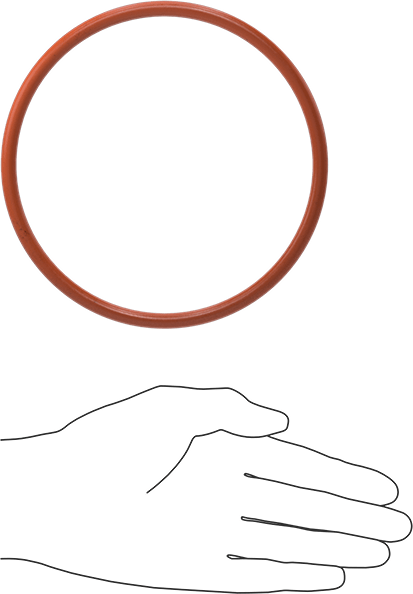 Yüksek Sıcaklık Silikon O-Ring, 1/4 Kesirli Genişlik, Dash Numarası 431