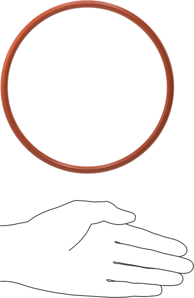 Yüksek Sıcaklık Silikon O-Ring, 1/4 Kesirli Genişlik, Dash Numarası 437