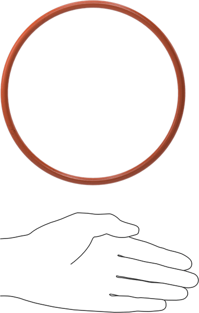 Yüksek Sıcaklık Silikon O-Ring, 1/4 Kesirli Genişlik, Dash Numarası 438