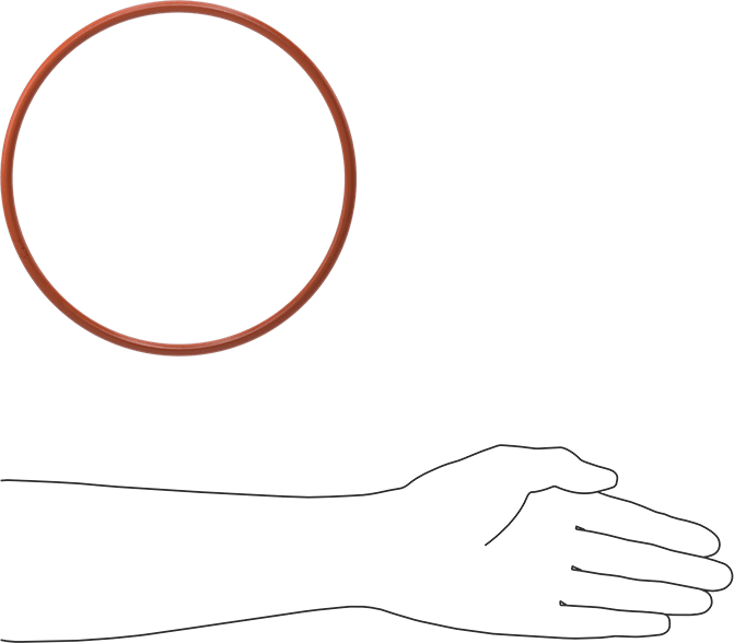 Yüksek Sıcaklık Silikon O-Ring, 1/4 Kesirli Genişlik, Dash Numarası 443