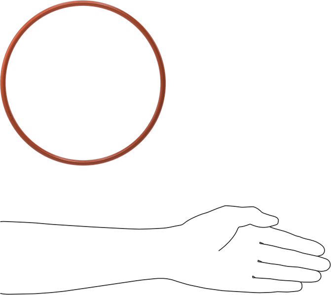 Yüksek Sıcaklık Silikon O-Ring, 1/4 Kesirli Genişlik, Dash Numarası 444