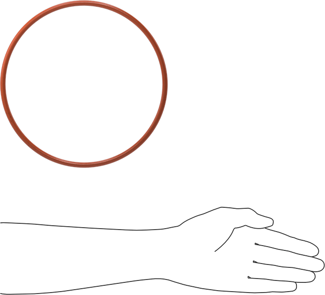 Yüksek Sıcaklık Silikon O-Ring, 1/4 Kesirli Genişlik, Dash Numarası 445