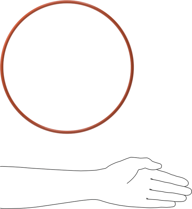 Yüksek Sıcaklık Silikon O-Ring, 1/4 Kesirli Genişlik, Dash Numarası 451