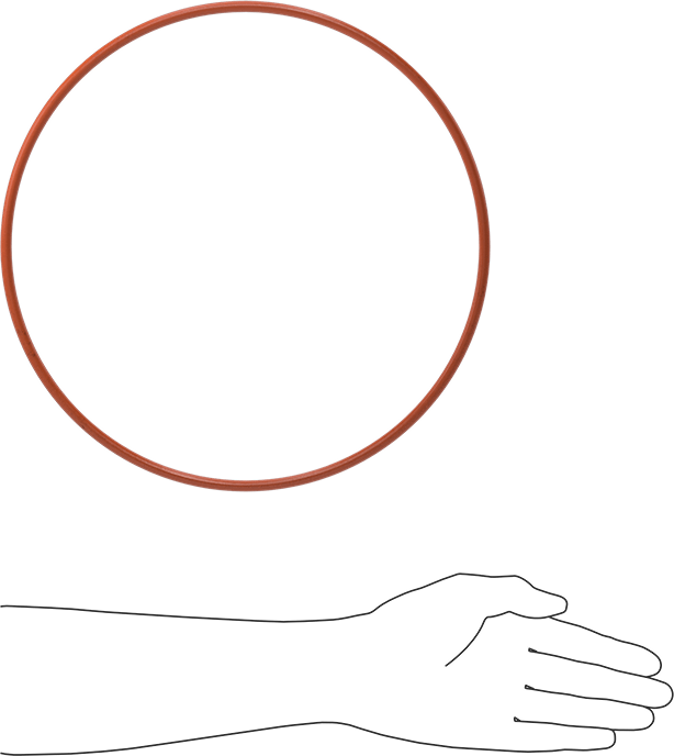 Yüksek Sıcaklık Silikon O-Ring, 1/4 Kesirli Genişlik, Dash Numarası 452