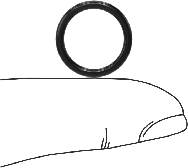 Kimyasala Dayanıklı Viton® Floroelastomer O-Ring, Yüksek Basınç, 1/16 Kesirli Genişlik, Dash No. 014