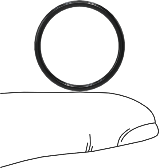 Yağa Dayanıklı Buna-N O-Ring, 1.6 mm Genişlik, 19.1 mm İç Çap