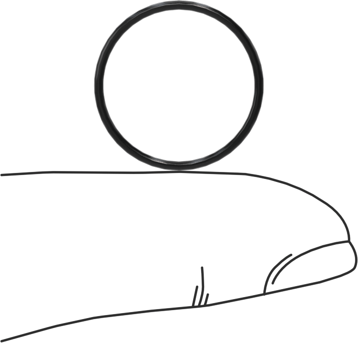 Yağa Dayanıklı Buna-N O-Ring, 1 mm Genişlik, 16.5 mm İç Çap