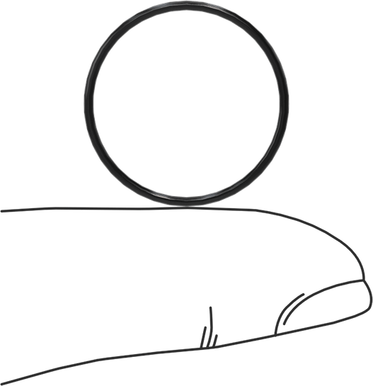 Yağa Dayanıklı Buna-N O-Ring, 1 mm Genişlik, 19.5 mm İç Çap