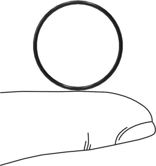 Yağa Dayanıklı Buna-N O-Ring, 1 mm Genişlik, 20.5 mm İç Çap