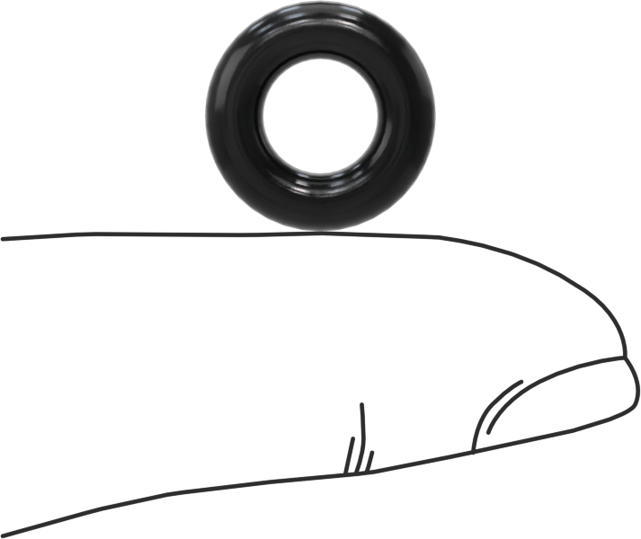 Yağa Dayanıklı Buna-N O-Ring, 3.53 mm Genişlik, 6.97 mm İç Çap