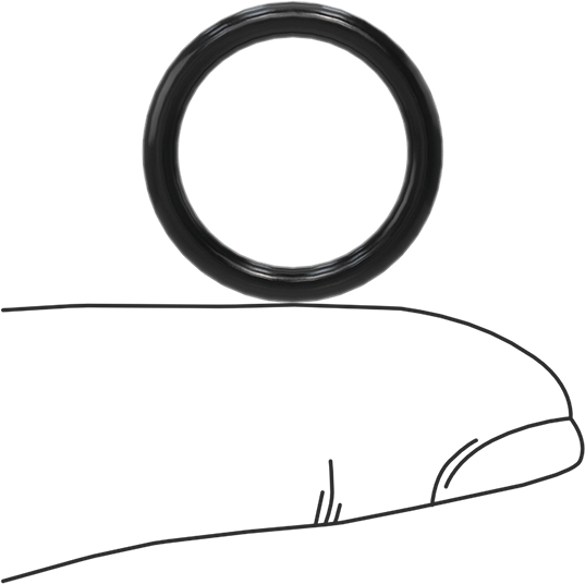 Yağa Dayanıklı Buna-N O-Ring, 2.4 mm Genişlik, 15.3 mm İç Çap